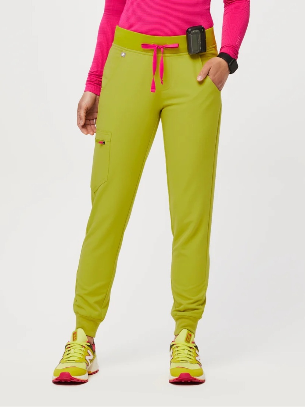 FIGS Zamora Jogger Scrub Pants Limeade Yellow Women’s 3XL Technical Collection